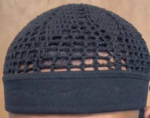 Nouveau chapeau de prière musulman pour hommes tricoté à la main Kufi/Kopiah 100% coton premium écologique respirant extensible quatre saisons bonnet doux - Product Image 6