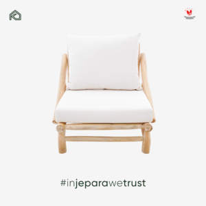 Chaise longue d'extérieur en bois massif avec coussin, style terre cuite, pour patio, jardin, resort, villa, hôtel - Product Image 2