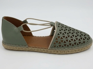 Sandalias Planas de Cuero Genuino para Mujer, Punta Abierta, Transpirables, con Suela de Esparto, Tendencia de Moda de Verano - Product Image 1
