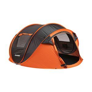 Tenda Pop-up Nera e Arancione per 5-8 Persone, Ideale per Campeggio e Nautica - Product Image 2
