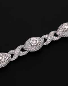 Pulsera Cubana de Plata de Ley 925 con Baño de Rodio, Diseño de Ojo de Diamante, Estilo Hip Hop, para Boda, Pasa el Test de Diamantes - Product Image 3