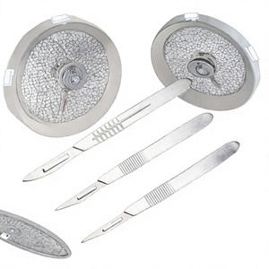 Ensemble de lames de scalpel chirurgical en acier inoxydable, 3 pièces, manuel, certifié CE, kit chirurgical de classe I, tailles 10-11-12, garantie 1 an - Product Image 5