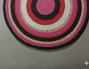 Alfombras Redondas Trenzadas Modernas Hechas a Máquina de Yute y Algodón - Alfombras Ecológicas para Sala de Estar - Product Image 3