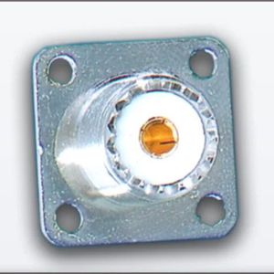 Conector Coaxial RF UHF Hembra, Montaje en Panel con Brida Cuadrada de 4 Orificios, Conector de Chasis SO239 para Antena de Cable Coaxial de Radioaficionado - Product Image 1