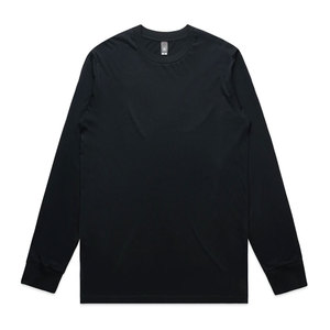 เสื้อยืดแขนยาวผู้ชายสีแดงล้วน คอวี ผ้าฝ้าย พรีเมียม เนื้อผ้าหนา - Product Image 1