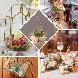 Gold Frame Glass Jewelry Organizer with Hanging Stand for Necklaces and Earrings Display - Product Image 6