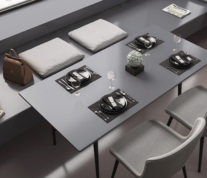Dalles de porcelaine polie grises élégantes, surfaces effet marbre pour intérieurs de luxe - Product Image 1