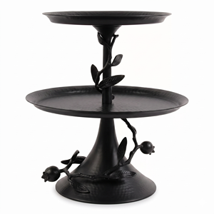 Golden <b>3</b>-<b>Tier</b> Round <b>Cake</b> <b>Stand</b> Metal Dessert Display Reusable Hand Wash Only Cupcake Holder Serving Tray For Parties & Home - Product Image 2