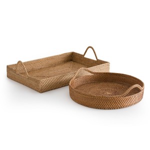 Centerpiece Table Decoration Dinner Luxury <b>Candle</b> <b>Tray</b> Rattan Woven Hand Braided <b>Trays</b> From Vietnam - Product Image 1