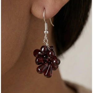 Pendientes Colgantes de Granate Hechos a Mano, Diseño Entrelazado, Joyería de Moda al por Mayor de Jaipur, India - Product Image 4
