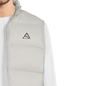 Premium Quality Men's Casual Puffer Vest Spring Waterproof Breathable <b>Lightweight</b> Turn-down Collar Sleeveless Outerwear - Product Image 5