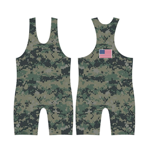 ชุดซิงเกิลเล็ตสำหรับนักมวยปล้ำแบบสแปนเด็กซ์โพลีเอสเตอร์พิมพ์ลายแบบซับลิเมชั่น ตัดเย็บด้วยระบบอัตโนมัติ น้ำหนักเบา ระบายอากาศได้ดี - Product Image 3