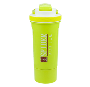 Bouteille Spider 24oz en plastique, shaker de protéines pour la gym, mélangeur sans BPA, bouchon articulé pour boire directement, vert - Product Image 1