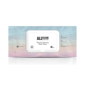 Lingettes démaquillantes micellaires All Clear, 40 lingettes douces, démaquillant avec réduction - Product Image 1
