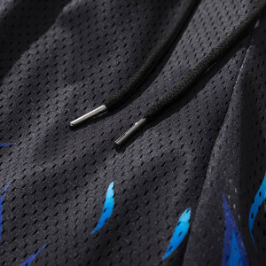 Men's Double-<b>Layer</b> Basketball Shorts 100% Cotton Breathable Quick Dry Eco-Friendly <b>Mid</b> Waist Drawstring Custom Brand Name Solid - Product Image 4