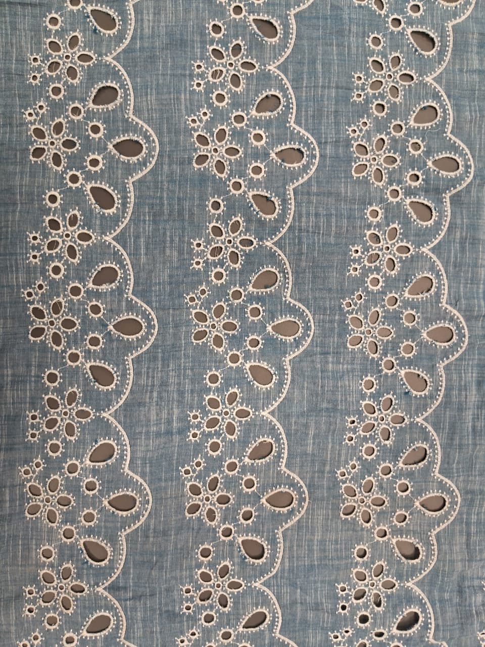 Light Denim Blue / Chambray with Snow White embroidery