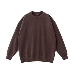 Sweat-shirt rose personnalisé à col rond pour homme, prix d'usine, haute qualité, couleur unie, manches longues. - Product Image 3
