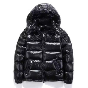 Outdoor Clothing Custom <b>Waterproof</b> Stand Collar Front <b>Padded</b> Bomber Warm Puffer <b>Jacket</b> for Men - Product Image 1