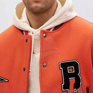 Veste de baseball respirante en cuir pour homme avec logo personnalisé – Nouvelle collection - Product Image 4