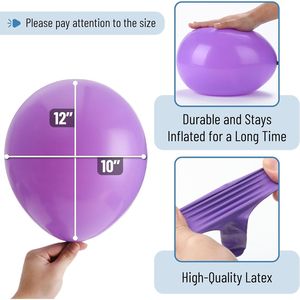 Palloncini viola da 12 pollici, confezione da 54, per decorazioni festive - Product Image 3