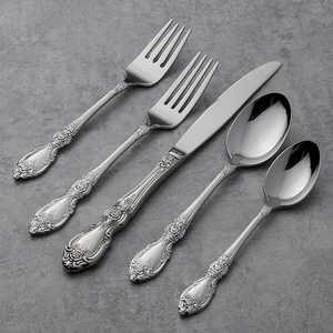 Juego de Cubiertos de Metal Estilo Vintage, Aptos para Lavavajillas, Diseño Personalizable, Juego de Cubiertos Retro de Acero Inoxidable de 5 Piezas, Decoración para Eventos y Cenas - Product Image 4