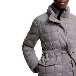 Customizable <b>Short</b> Varsity <b>Jacket</b> for Wholesale Blend Fabric with Flap Pockets Hooded Puff Sleeve Windproof - Product Image 5