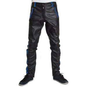 Pantalon Homme en Cuir de Vachette de Qualité Supérieure, Coupe Droite, Taille Moyenne, Décontracté, Respirant, Style Urbain, Fabrication en Usine, Faible MOQ, Vente en Gros - Product Image 4