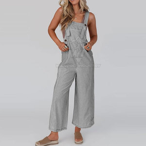Combinaison Femme Élégante à Jambes Larges, Sans Manches, Taille Haute, Tendance, Tenue Décontractée ou de Soirée - Product Image 5