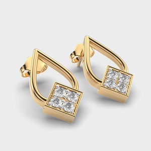 Pendientes de Diamantes VVS1 Mossinate Chapados en Oro para Mujer, Corte Brillante Redondo, Joyería Clásica de Lujo para Boda, ZAWO HOUSE - Product Image 2