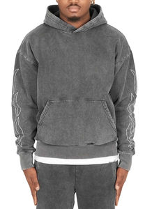 Chándal de Fabricante con Lavado Ácido, Sudadera con Capucha de 420 Gsm, Estampado Personalizado, Chándal Oversize de Peso Pesado para Hombre, Estilo Urbano - Product Image 4