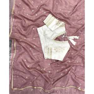 Designer <b>Wedding</b> Saree with Beautiful Sequins Embroidery Work - Product Image 6