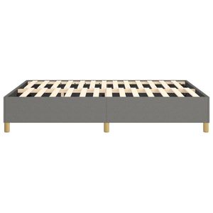 Cadre de lit en tissu 100% polyester gris foncé, rembourré avec du contreplaqué en bois d'ingénierie - Product Image 6