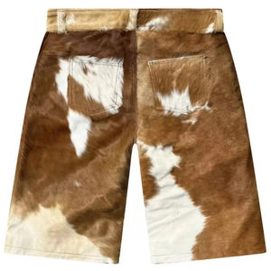 Pantalones Cortos de Cuero Transpirables para Hombre, de Cuero Genuino, Ajuste Delgado, para Gimnasio, Disponibles en Todas las Tallas Personalizadas, OEM ODM - Product Image 2