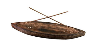 Natural Wood Boat Shape <b>Incense</b> <b>Holder</b> and Ash Catcher Minimalist Meditation Rectangular Design <b>Incense</b> <b>Holders</b> - Product Image 5