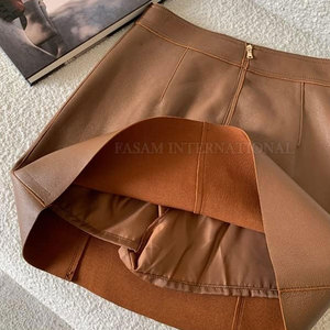 Faldas de Cuero para Mujer a Precio Razonable y Cómodo, Servicio OEM, Último Diseño en Faldas de Cuero para Mujer - Product Image 2