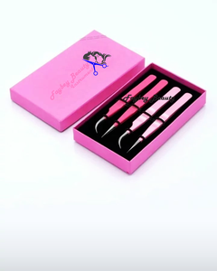 Pince à cils en acier inoxydable durable 4pcs du meilleur fabricant outil de beauté pour l'extension des cils - Product Image 5