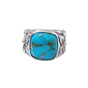 Blue Copper <b>Turquoise</b> Fashion <b>Ring</b> (5.8 Grams) - Product Image 2