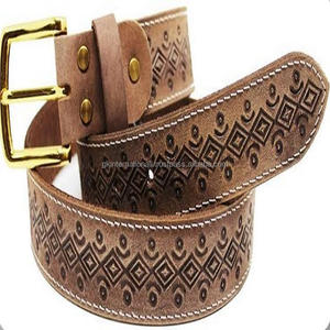 Recién llegado, cinturón de herramientas de cuero occidental hecho a mano para tallado a mano unisex, cinturón de cuero mecanizado hecho a medida con hebilla dorada - Product Image 6