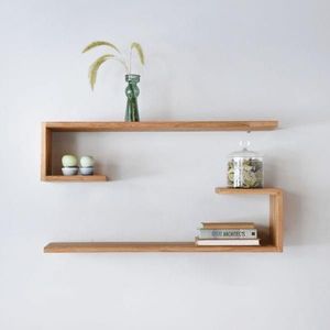 Élégantes étagères murales en bois pour le salon, la chambre, le bureau, l'entrée, la cuisine et la salle de bain. - Product Image 6