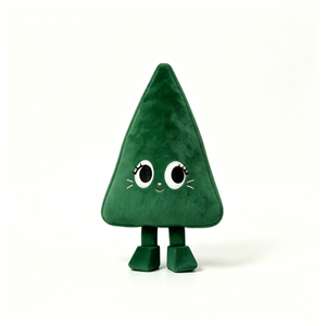 Peluche de árbol de pino de dibujos animados personalizado, muñeco de peluche de árbol de hoja perenne, peluche de árbol de Navidad minimalista, peluche de árbol triangular kawaii - Product Image 2