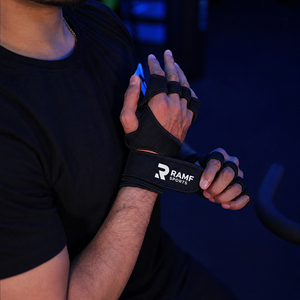 Ventilated Workout <b>Gloves</b> for Men and Women New Rubber Gym Fitness Cross Training <b>Gloves</b> with Built-in Wrist Wraps - Product Image 2