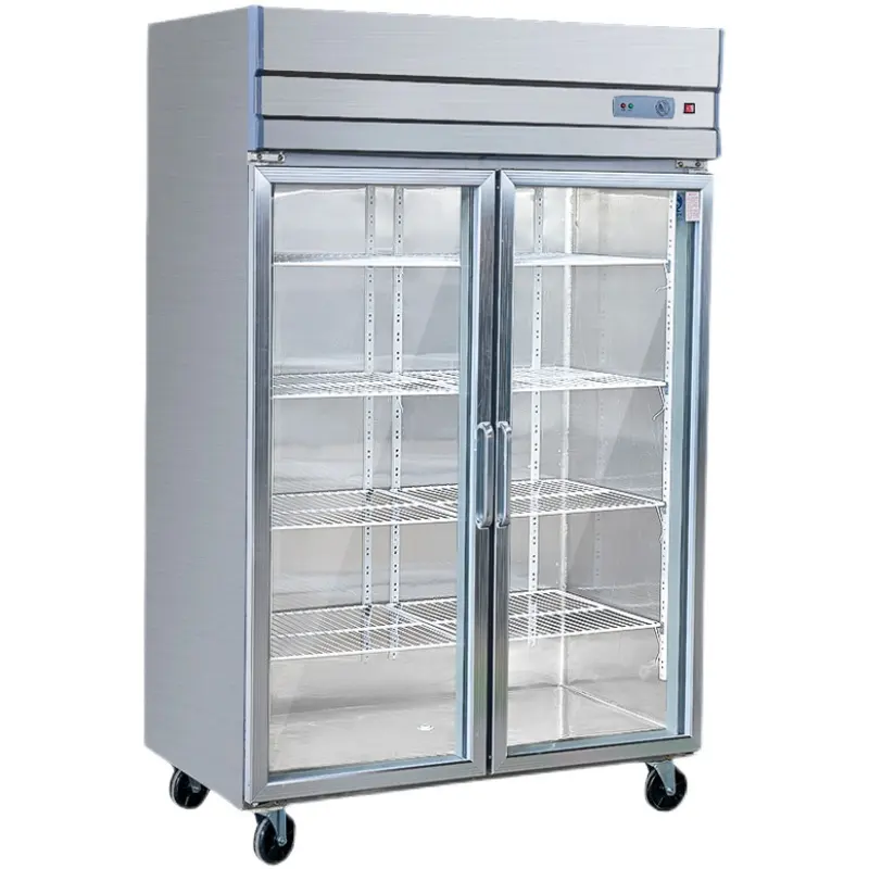 ディスプレイクーラースタンディングショーケースフリーザーディスプレイフリーザー垂直ガラスドア商業用冷蔵庫