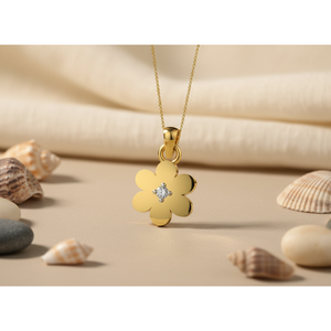 Wholesale 10k <b>Gold</b> Flower <b>Pendant</b> VVS1 Lab Diamond Necklace Custom Jewelry Manufacturer - Product Image 4