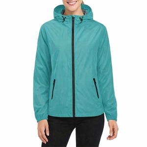 Chaqueta Cortavientos de Nailon Sólido para Mujer, Transpirable, con Capucha, Cierre Frontal, Ligera, para Senderismo, Casual, Primavera, Ropa Deportiva Protectora - Product Image 1