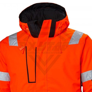 Custom Wholesale High Visibility Safety Winter Jacket Waterproof Reflective Hi Vis Workwear Men Hooded Parka Construction Coat - Product Image 4