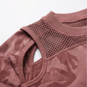 Ensemble de yoga et de fitness deux pièces taille haute pour femmes, personnalisable avec logo, respirant et imprimé par sublimation OEM, nouvelle tenue de sport - Product Image 4