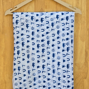 Indian Handmade Quilted Fabric by Yard Floral Hand Block Printed 100% Organic Cotton Cloth for Women's Fancy Dress Bag Making - Product Image 1