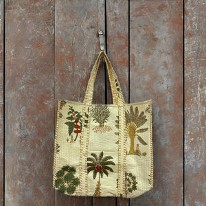 Sac de shopping en coton imprimé floral fait à la main, grand sac de shopping, sac fourre-tout en coton, cadeaux abordables pour femmes - Product Image 3