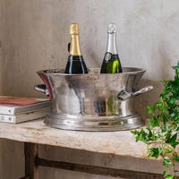Accessoires de décoration de bar à la maison Refroidisseur à vin champagne Étanche Premium Boissons Baignoire Moulé Métal Refroidisseur à vin OEM Personnalisé