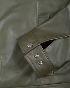 Chaqueta de Cuero para Hombre OEM en Oferta |   Chaqueta de Cuero para Motociclista, Cálida y a la Moda, de Color Sólido |   Al por Mayor Transpirable - Product Image 4